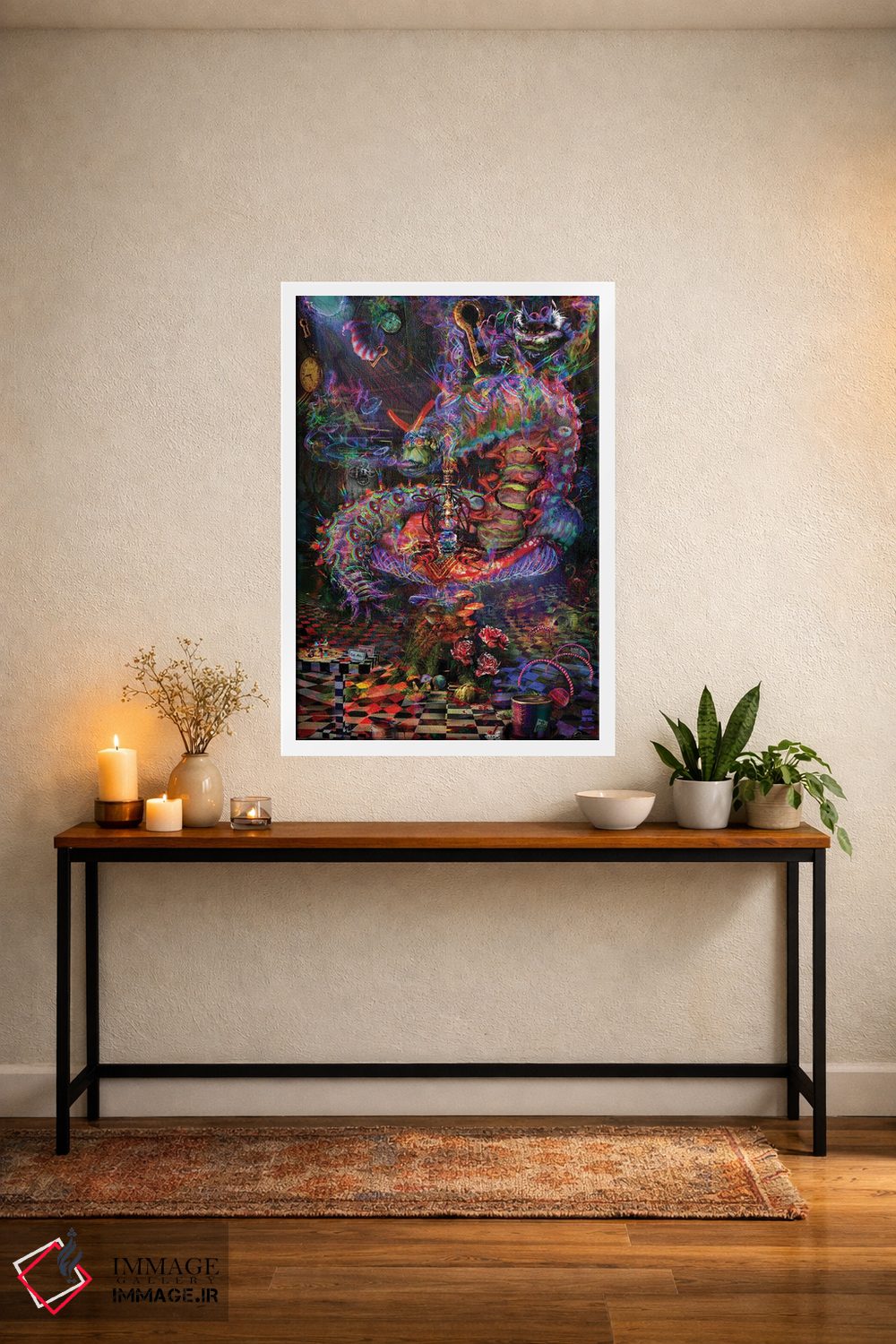 تابلو دکوراتیو کرم ابریشم سرزمین عجایب اثر جامبی - D3W