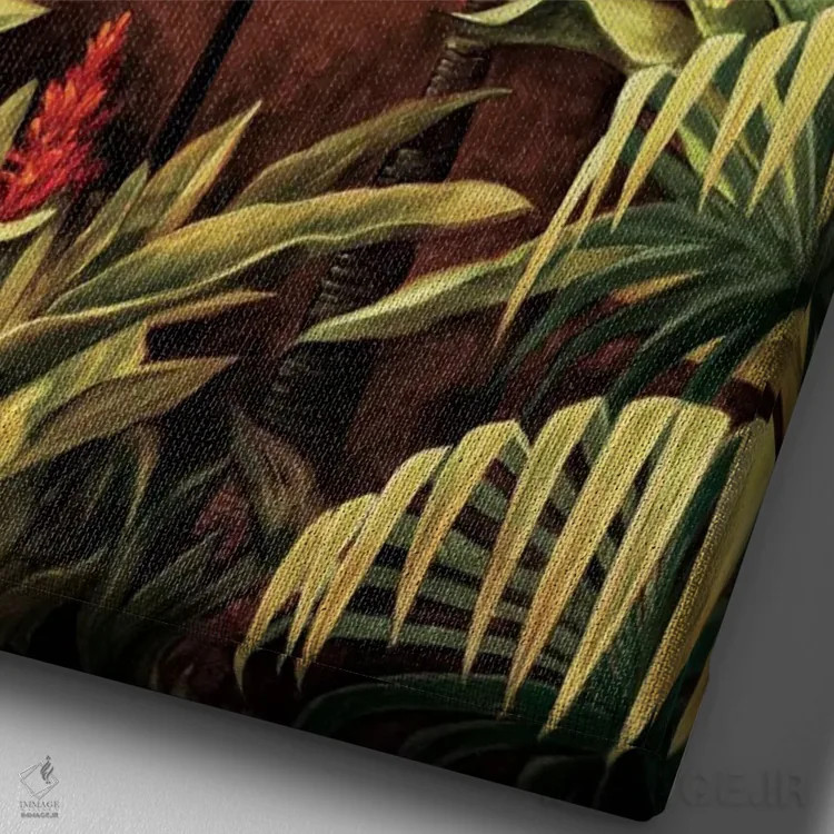 تابلو دکوراتیو اوبود I اثر رودولفو خیمنز - نمای نزدیک بافت بوم