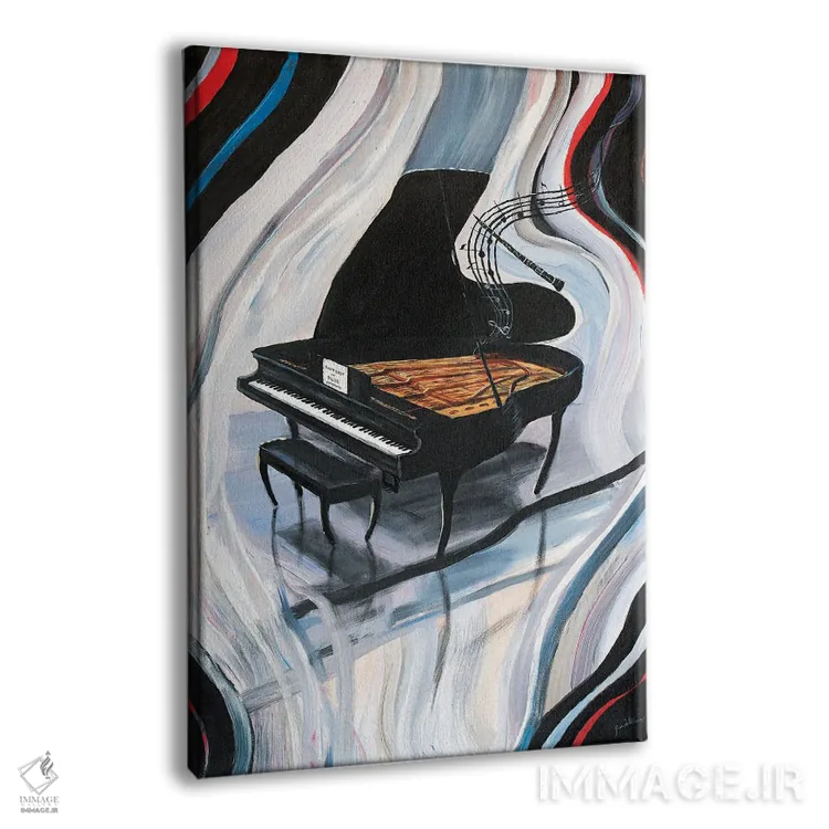 تابلو دکوراتیو راپسودی در آبی اثر جیم ویلیامز - نمای پرسپکتیو محصول