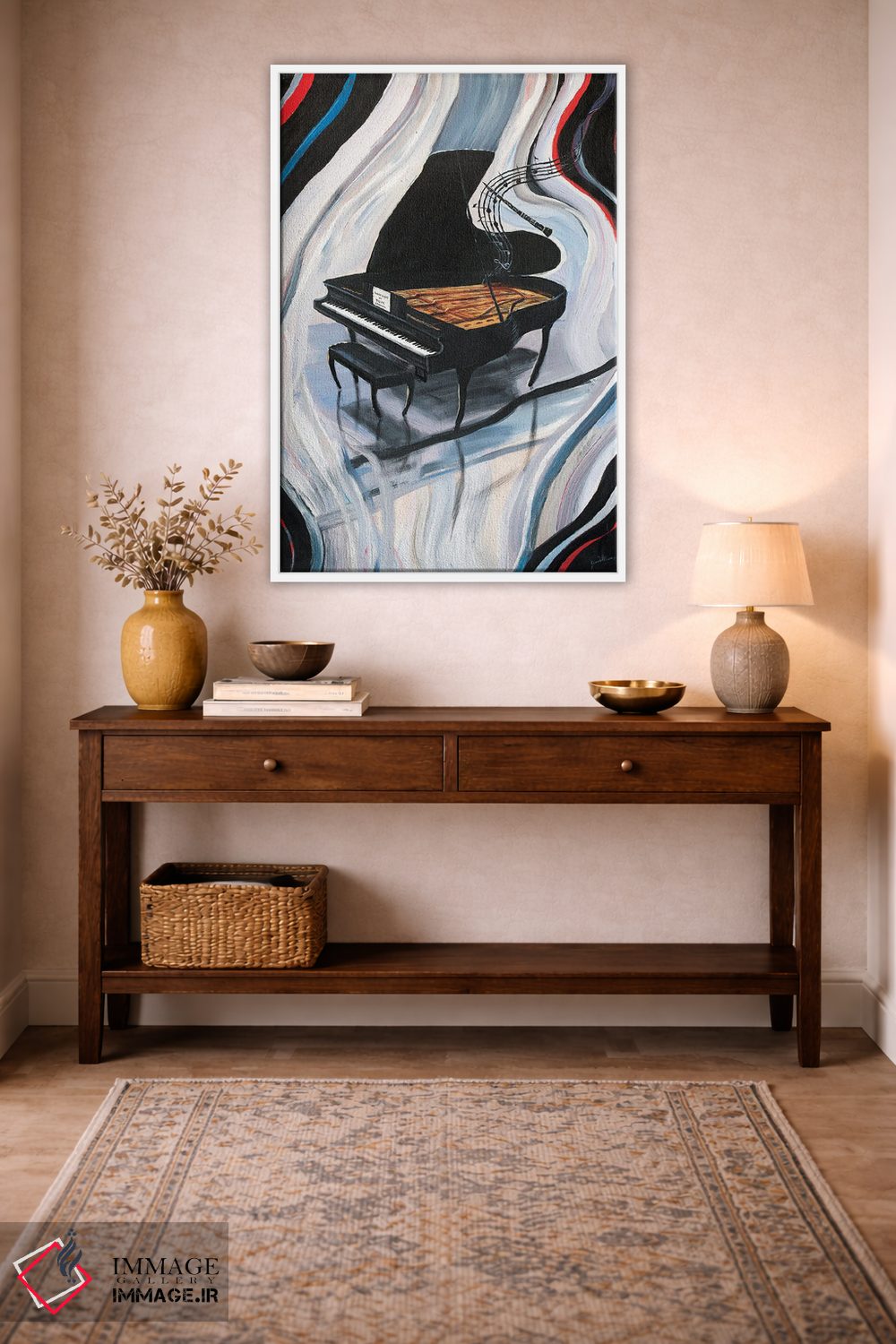 تابلو دکوراتیو راپسودی در آبی اثر جیم ویلیامز - D1W