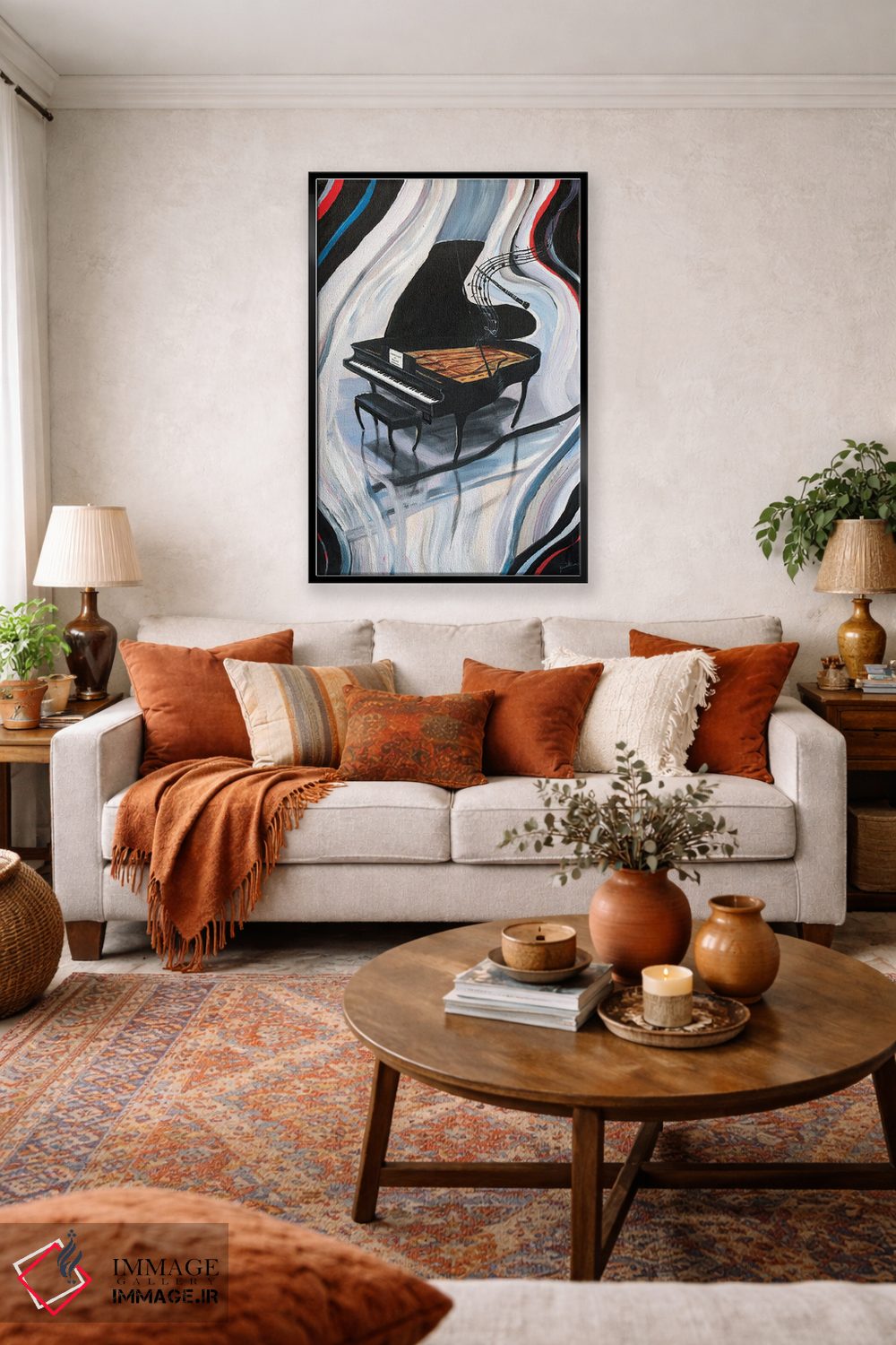 تابلو دکوراتیو راپسودی در آبی اثر جیم ویلیامز - D2B