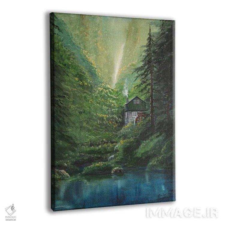 تابلو دکوراتیو کلبه دره اثر جیم ویلیامز - نمای پرسپکتیو محصول