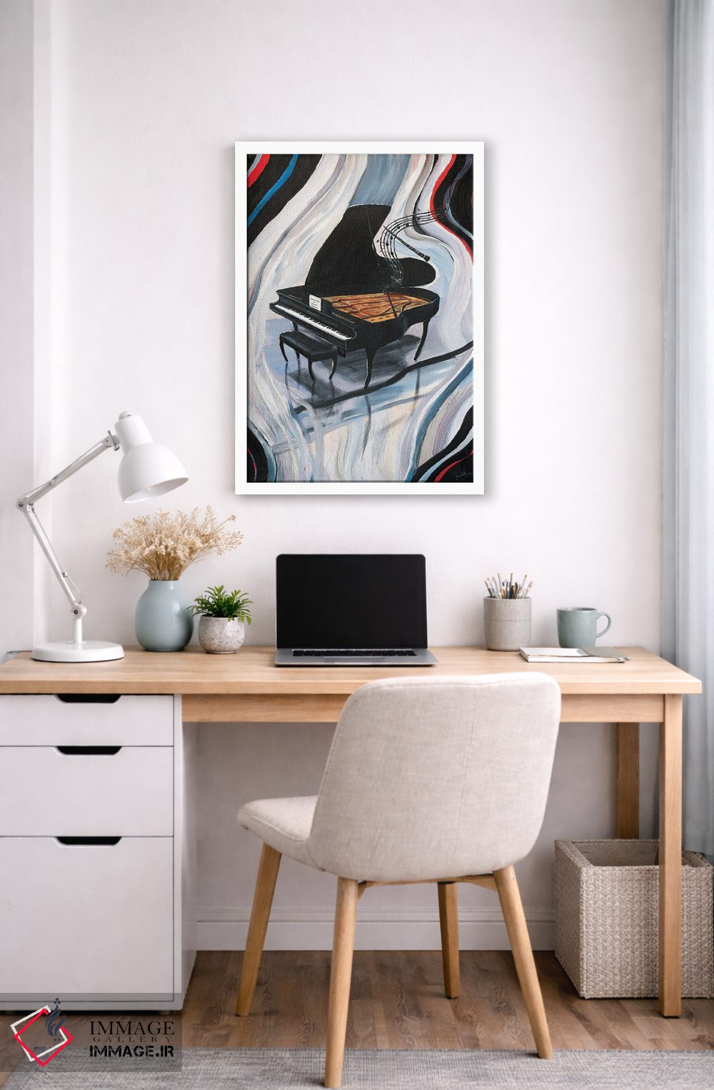 تابلو دکوراتیو راپسودی در آبی اثر جیم ویلیامز - D5W