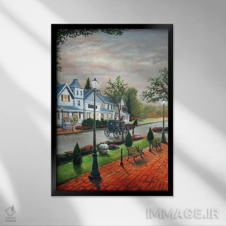 تابلو دکوراتیو میخانه لانگ گروو اثر جیم ویلیامز - نمای قابدار مشکی