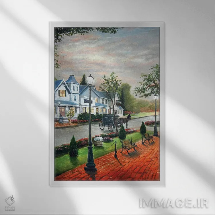 تابلو دکوراتیو میخانه لانگ گروو اثر جیم ویلیامز - نمای قابدار سفید