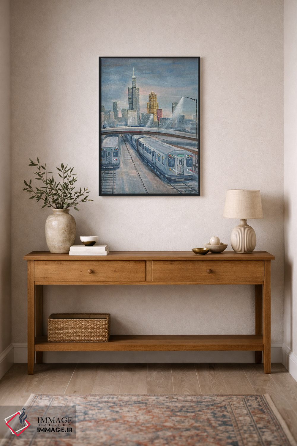 تابلو دکوراتیو قطارهای گرگ و میش اثر جیم ویلیامز - D2B