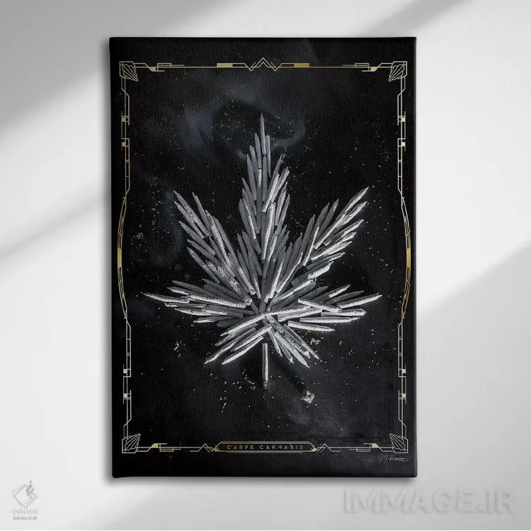 تابلو دکوراتیو از ماری جوانا لذت ببر اثر جی جی براندو - نمای روبهرو روی دیوار