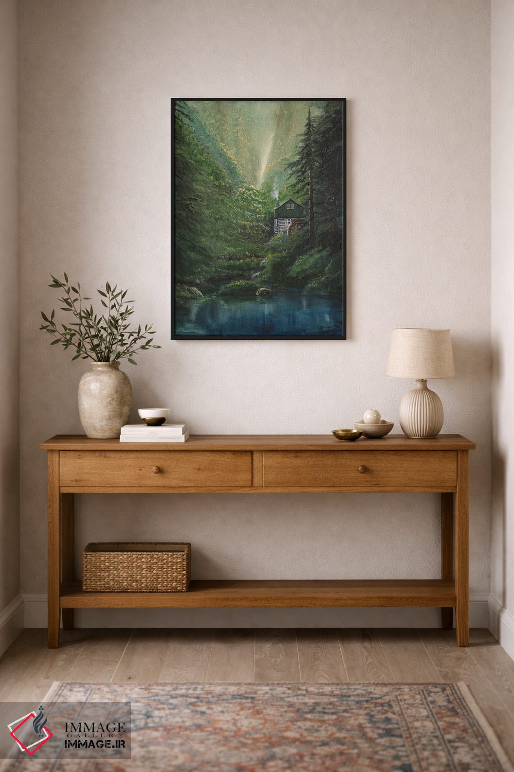 تابلو دکوراتیو کلبه دره مه آلود اثر جیم ویلیامز - D2B
