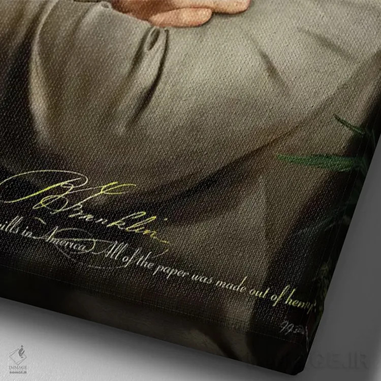 تابلو دکوراتیو سیگار بن اثر جی جی براندو - نمای نزدیک بافت بوم