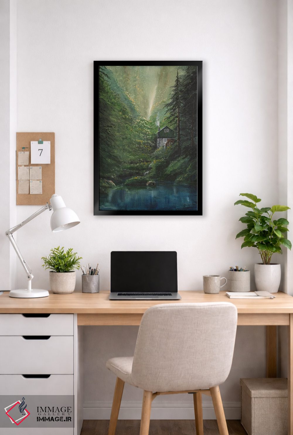 تابلو دکوراتیو کلبه دره مه آلود اثر جیم ویلیامز - D5B