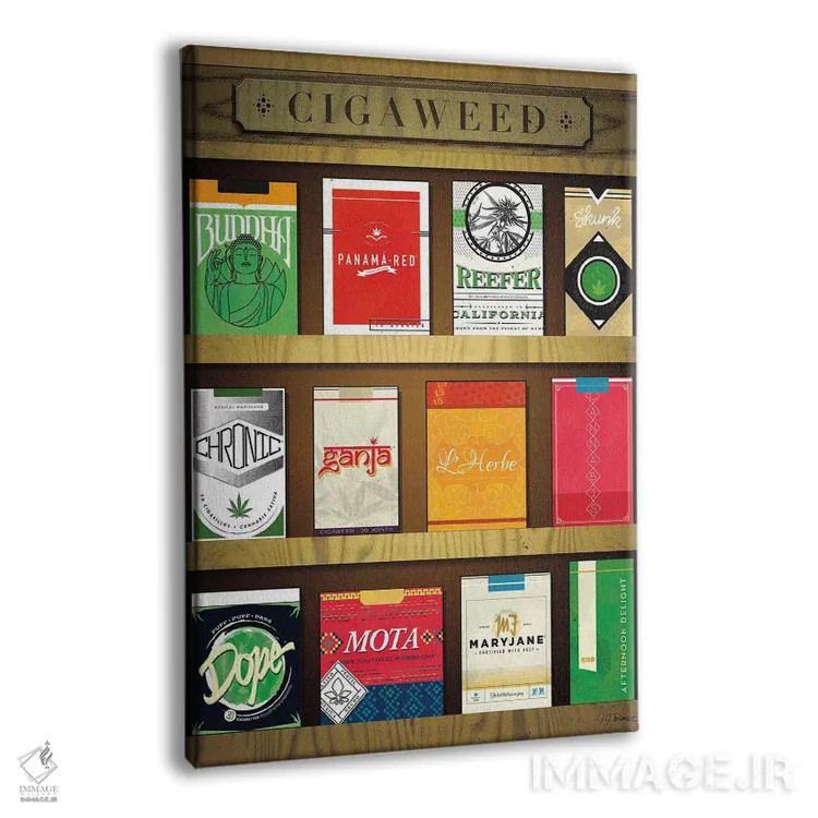 تابلو دکوراتیو سیگاروید اثر جی جی براندو - نمای پرسپکتیو محصول