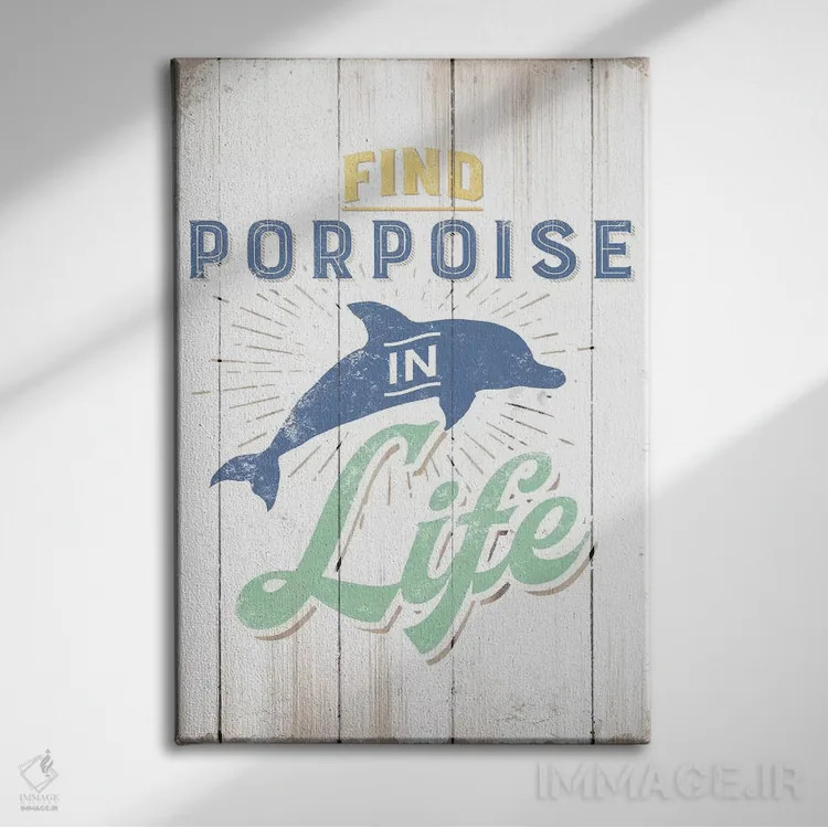 تابلو دکوراتیو گراز دریایی پیدا کن اثر جی جی براندو - نمای روبهرو روی دیوار