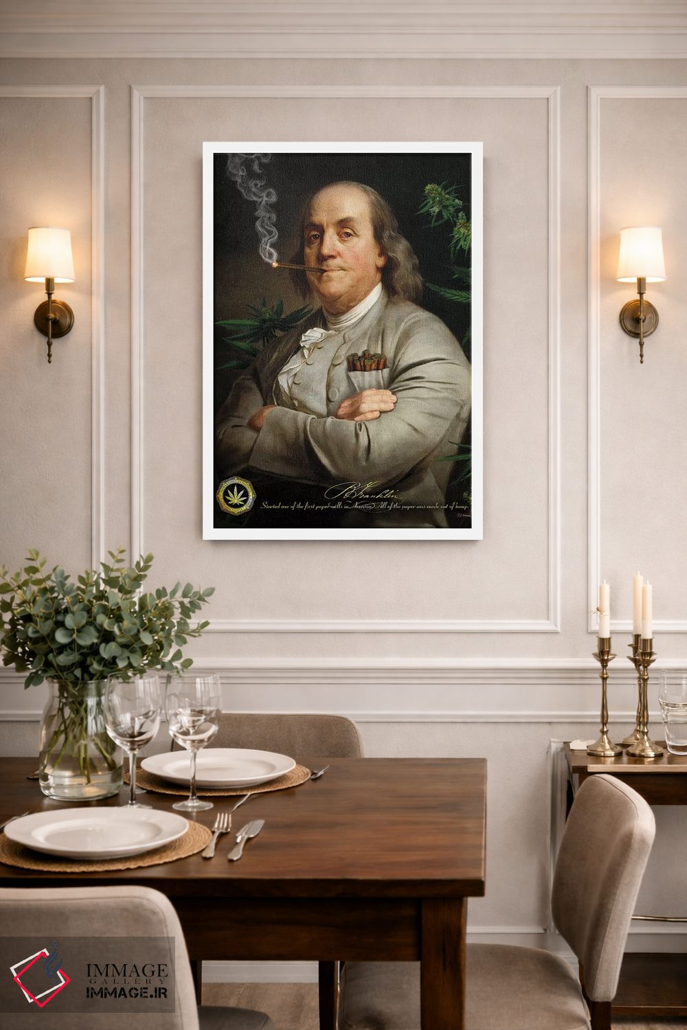 تابلو دکوراتیو سیگار بن اثر جی جی براندو - D1W