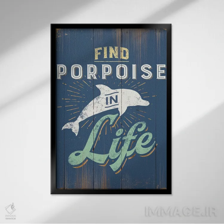 تابلو دکوراتیو گراز دریایی را در آبی پیدا کن اثر جی جی براندو - نمای قابدار مشکی