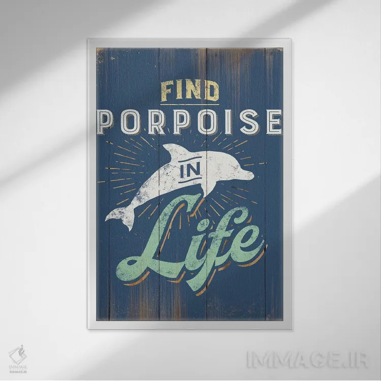 تابلو دکوراتیو گراز دریایی را در آبی پیدا کن اثر جی جی براندو - نمای قابدار سفید