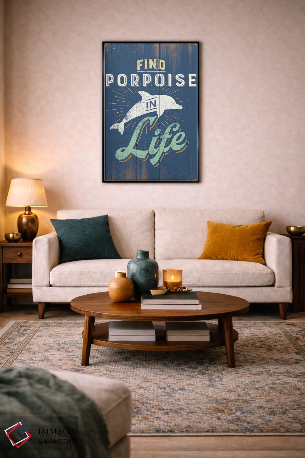 تابلو دکوراتیو گراز دریایی را در آبی پیدا کن اثر جی جی براندو - D4B