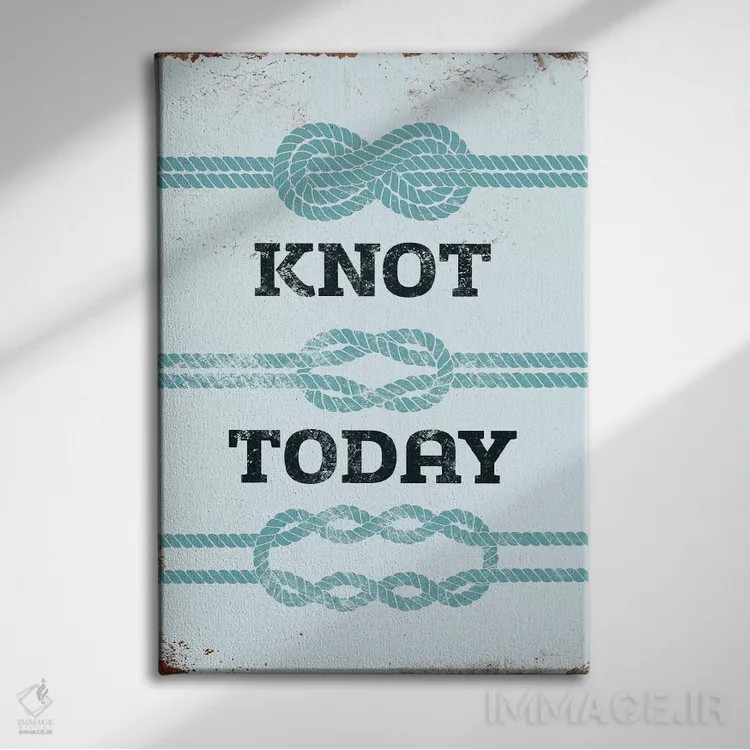 تابلو دکوراتیو امروز گره نمی زنم اثر جی جی براندو - نمای روبهرو روی دیوار