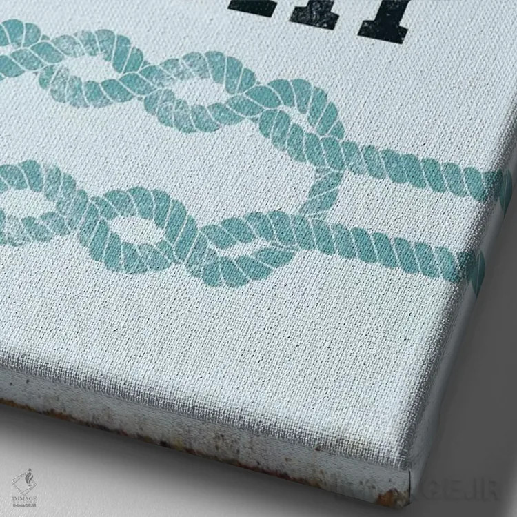 تابلو دکوراتیو امروز گره نمی زنم اثر جی جی براندو - نمای نزدیک بافت بوم