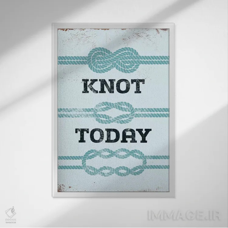 تابلو دکوراتیو امروز گره نمی زنم اثر جی جی براندو - نمای قابدار سفید