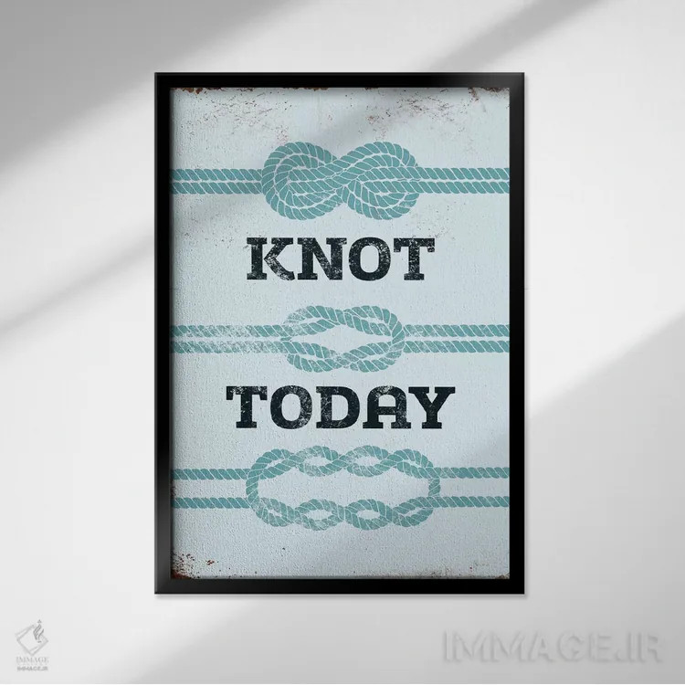 تابلو دکوراتیو امروز گره نمی زنم اثر جی جی براندو - نمای قابدار مشکی