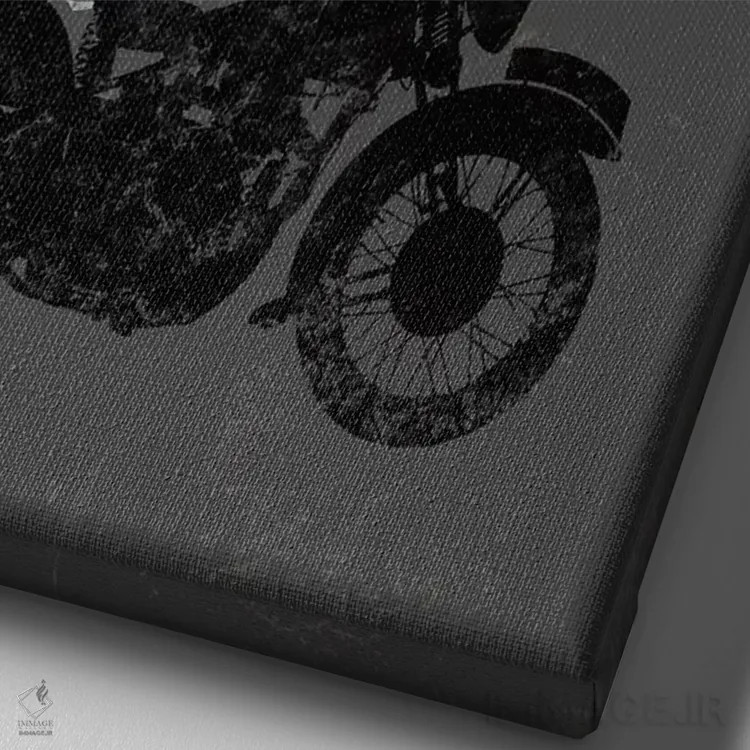 تابلو دکوراتیو اگزوزهای پرصدا اثر جی جی براندو - نمای نزدیک بافت بوم