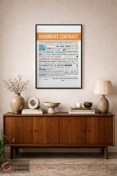 تابلو دکوراتیو قرارداد هم اتاقی اثر جی جی براندو - D1B