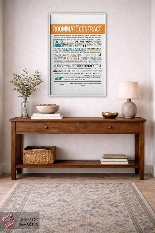 تابلو دکوراتیو قرارداد هم اتاقی اثر جی جی براندو - D2W