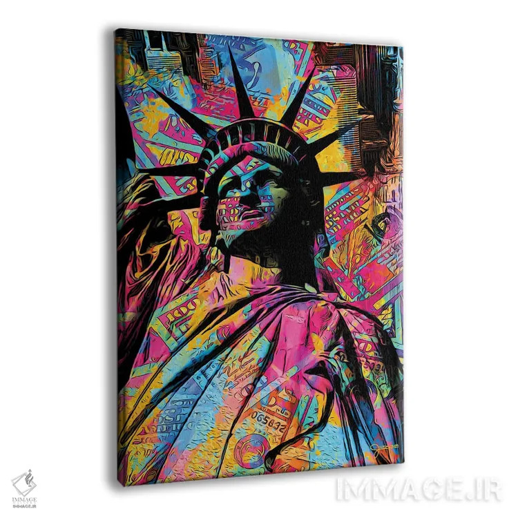 تابلو دکوراتیو تندیس آزادی اثر جسی جانسون - نمای پرسپکتیو محصول