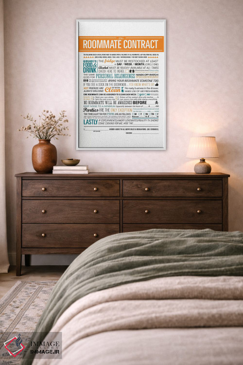 تابلو دکوراتیو قرارداد هم اتاقی اثر جی جی براندو - D4W