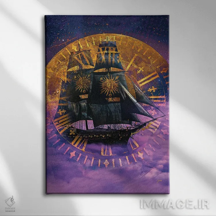 تابلو دکوراتیو بادبان بکش و برو اثر جسی جانسون - نمای روبهرو روی دیوار