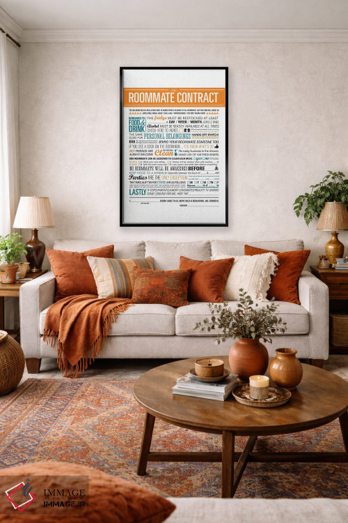 تابلو دکوراتیو قرارداد هم اتاقی اثر جی جی براندو - D5B