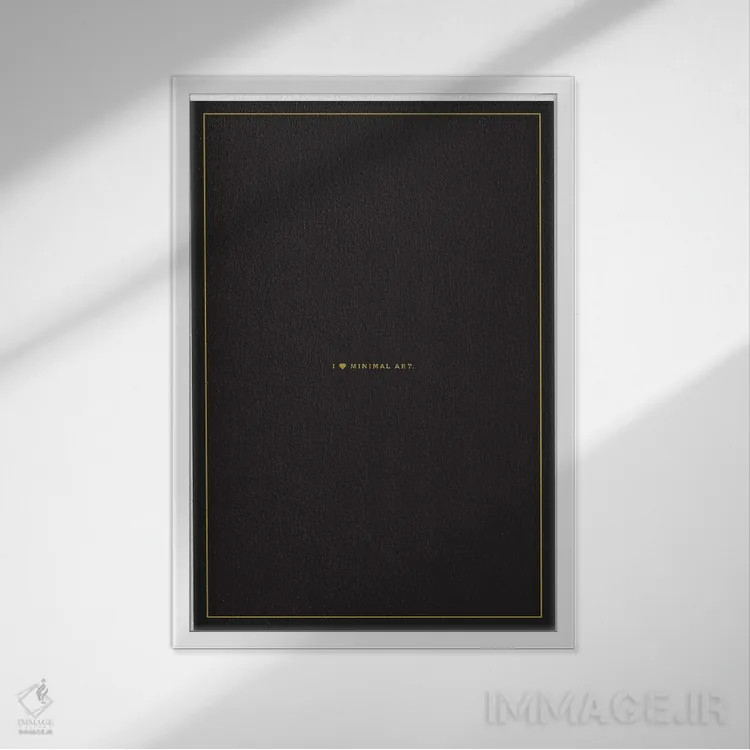 تابلو مینیمال هنر مینیمال اثر جی جی براندو - نمای قابدار سفید