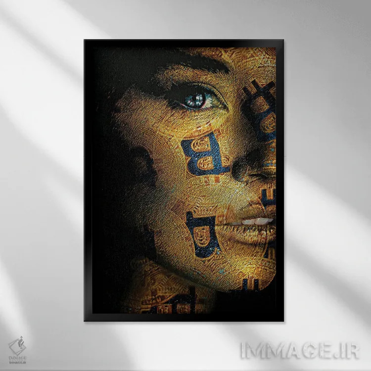 تابلو دکوراتیو کچولوی نازنین اثر جسی جانسون - نمای قابدار مشکی