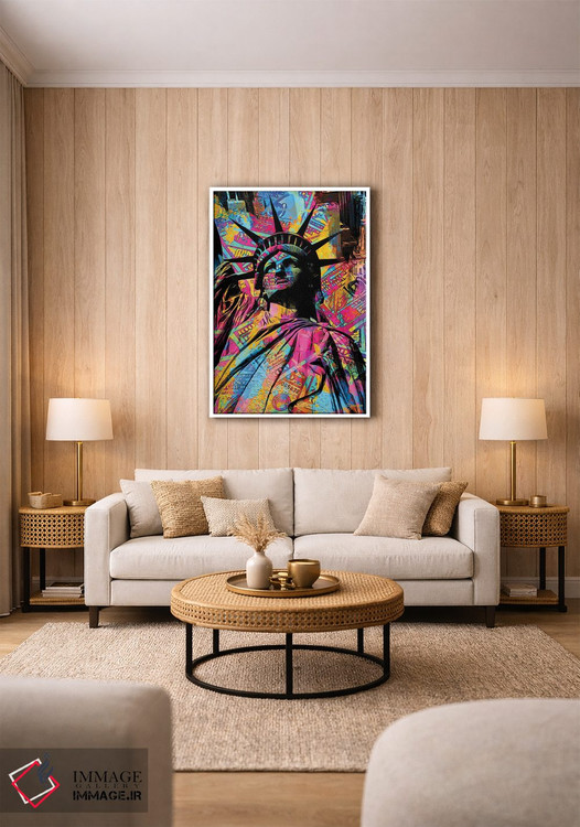 تابلو دکوراتیو تندیس آزادی اثر جسی جانسون - D1W