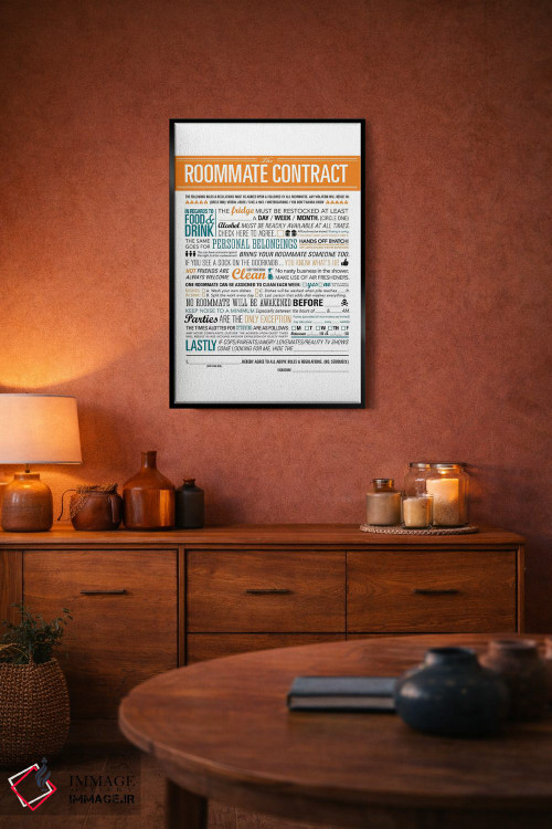 تابلو دکوراتیو قرارداد هم اتاقی اثر جی جی براندو - D6B