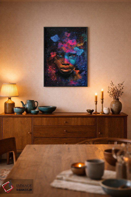 تابلو دکوراتیو اثر پروانه ای - D5B