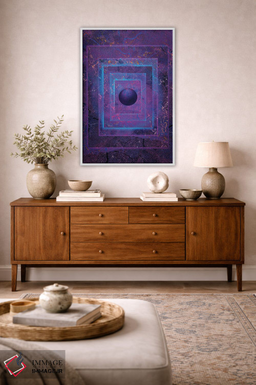 تابلو انتزاعی گوی درخشان اثر جسی جانسون - D2W