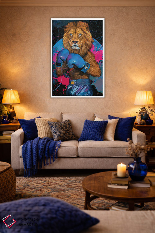 تابلو دکوراتیو شیر شاه اثر جسی جانسون - D2W