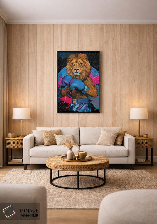 تابلو دکوراتیو شیر شاه اثر جسی جانسون - D1B