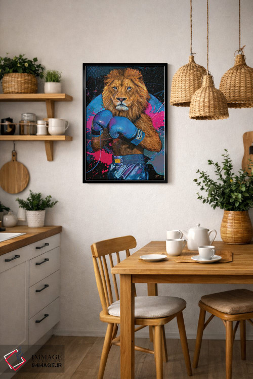 تابلو دکوراتیو شیر شاه اثر جسی جانسون - D5B