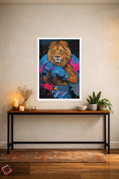 تابلو دکوراتیو شیر شاه اثر جسی جانسون - D3W