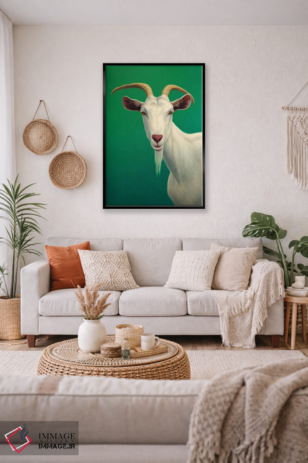 تابلو دکوراتیو پرتره یک بز اثر جیمز دبلیو جانسون - D3B