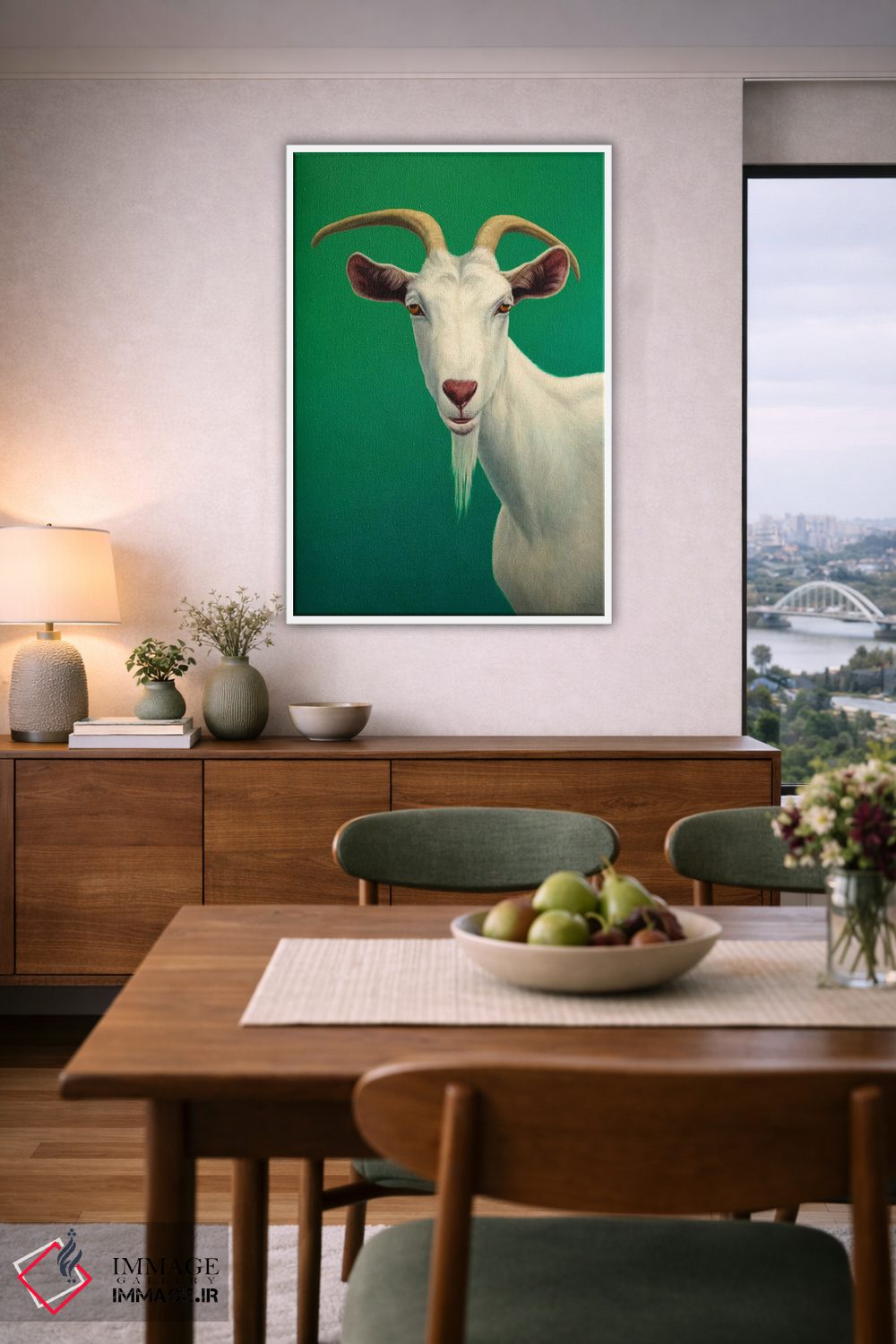 تابلو دکوراتیو پرتره یک بز اثر جیمز دبلیو جانسون - D6W