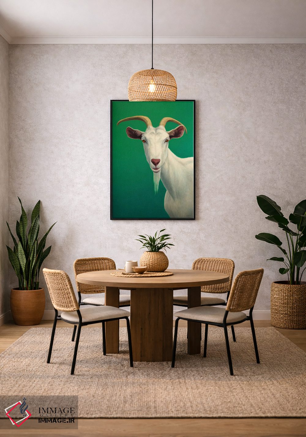 تابلو دکوراتیو پرتره یک بز اثر جیمز دبلیو جانسون - D4B