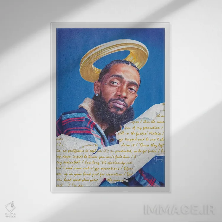 تابلو دکوراتیو گسیخته اثر جوزایا جونز - نمای قابدار سفید