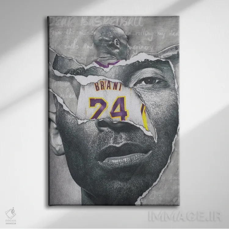 تابلو دکوراتیو بسکتبال عزیز اثر جوزایا جونز - نمای روبهرو روی دیوار