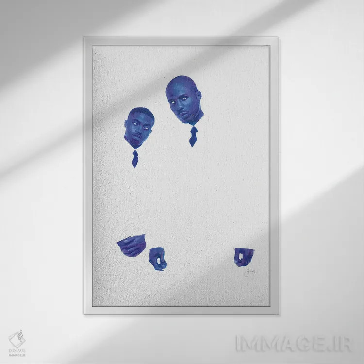 تابلو مینیمال شکم بهترین اثر جوزایا جونز - نمای قابدار سفید