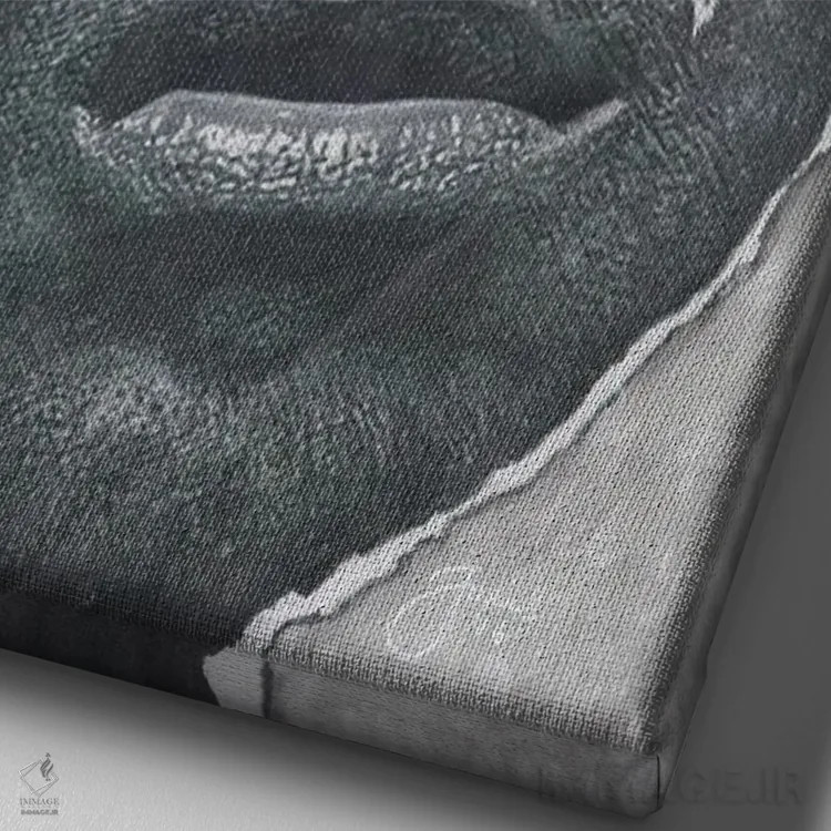 تابلو دکوراتیو بسکتبال عزیز اثر جوزایا جونز - نمای نزدیک بافت بوم