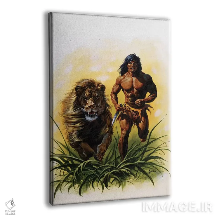 تابلو دکوراتیو تارزان؟ در حال فرار اثر جو جوسکو - نمای پرسپکتیو محصول