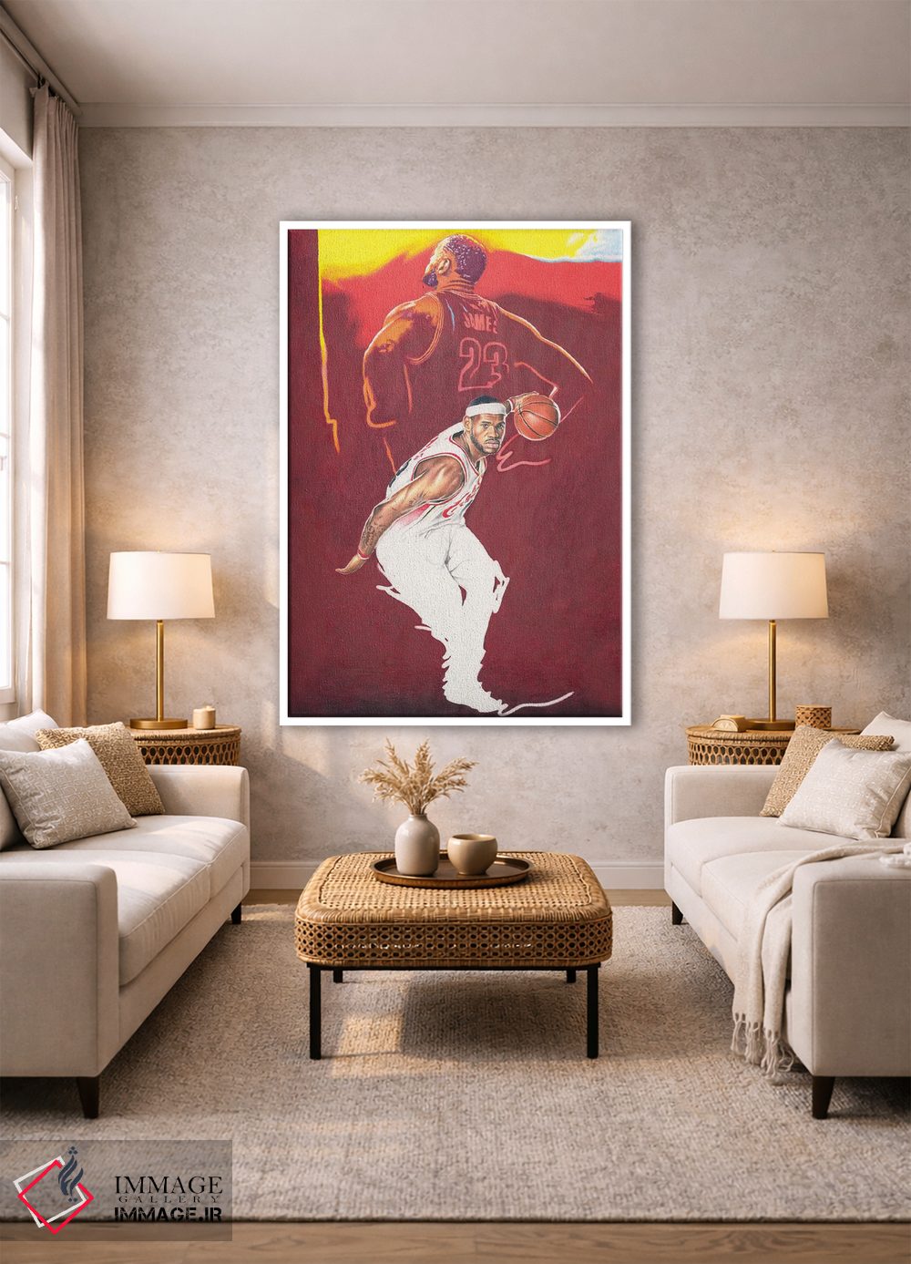 تابلو دکوراتیو سرزمین کلیولند لبرون اثر جوزایا جونز - D1W